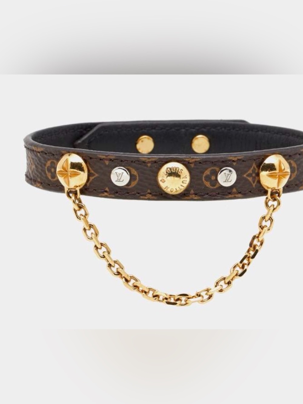 Louis Vuitton Brown Monogram Canvas Harajuku Bracelet- Size 17